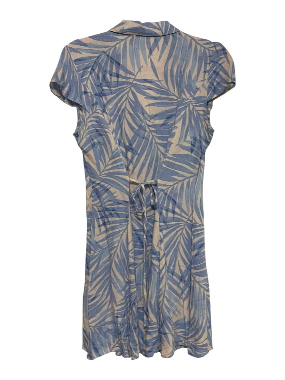 Light Blue and blush Palm Leaf Dress Size Small - Picture 3 of 5